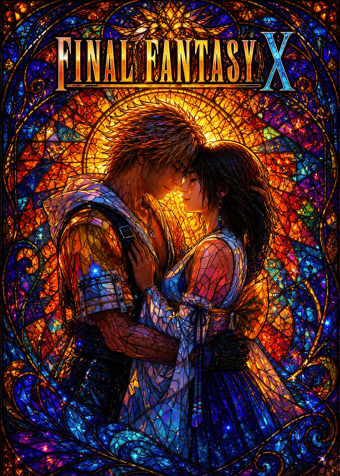 Final Fantasy X Stained Glass Art