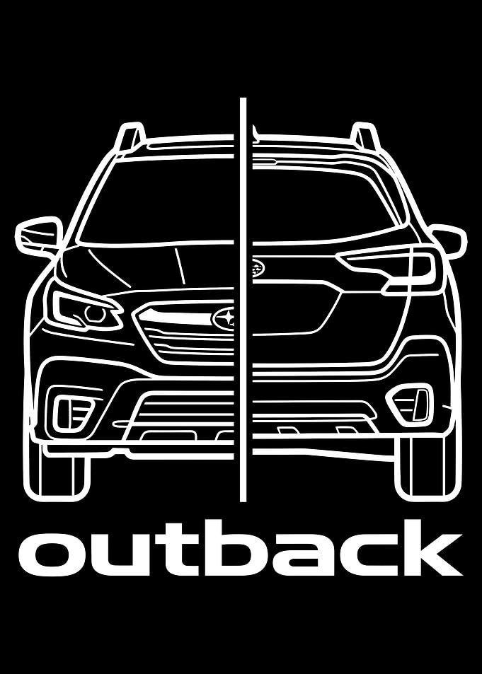 Subaru Outback Front and Rear View