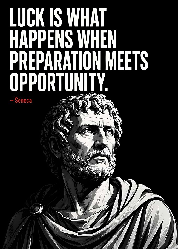 Seneca Quote Inspirational Poster