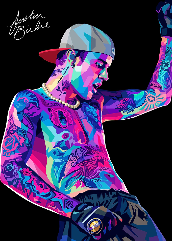 Justin Bieber Pop Art Portrait