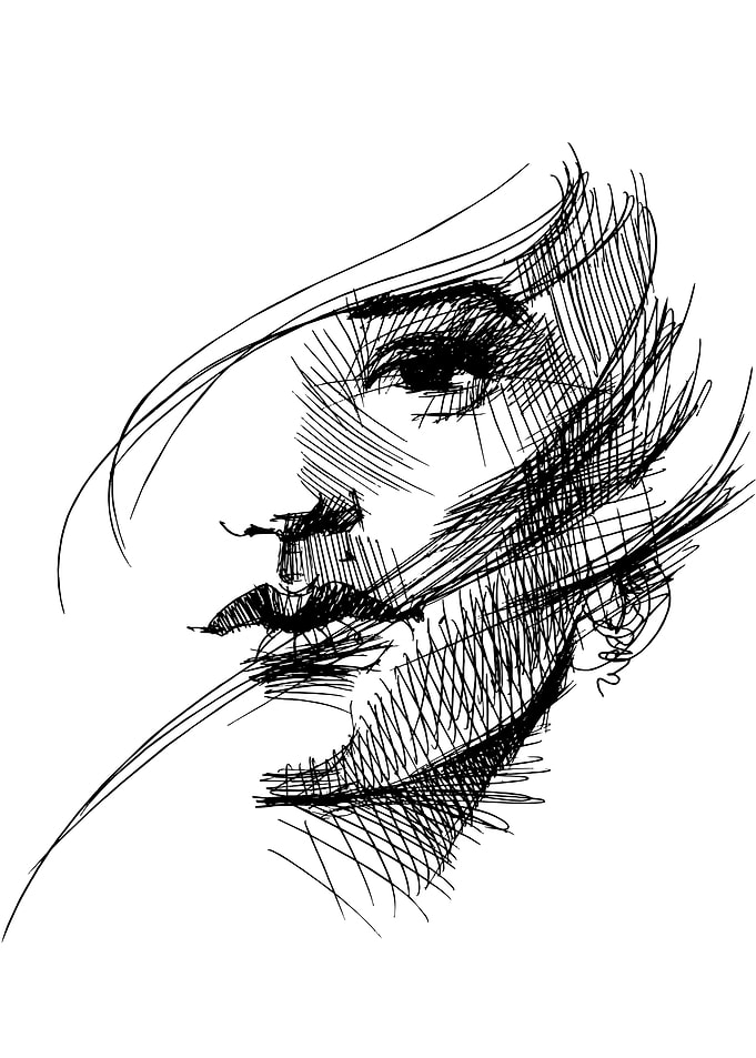 Sketch of a Woman's Face
