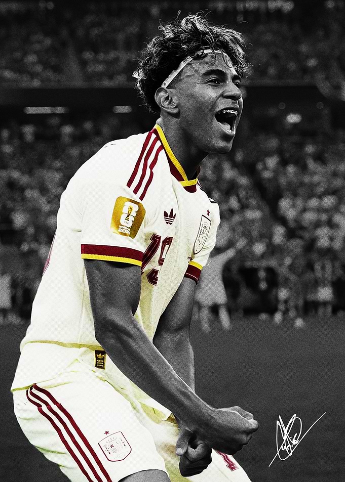 Lamine Yamal Goal Celebration Poster