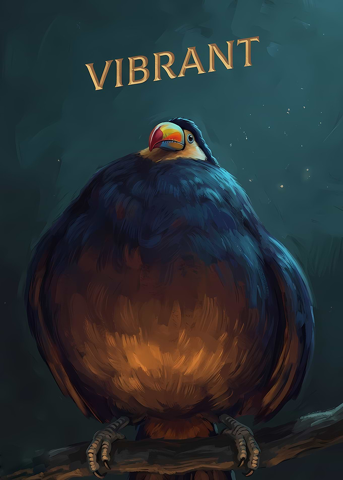 Chubby Toucan Bird Illustration