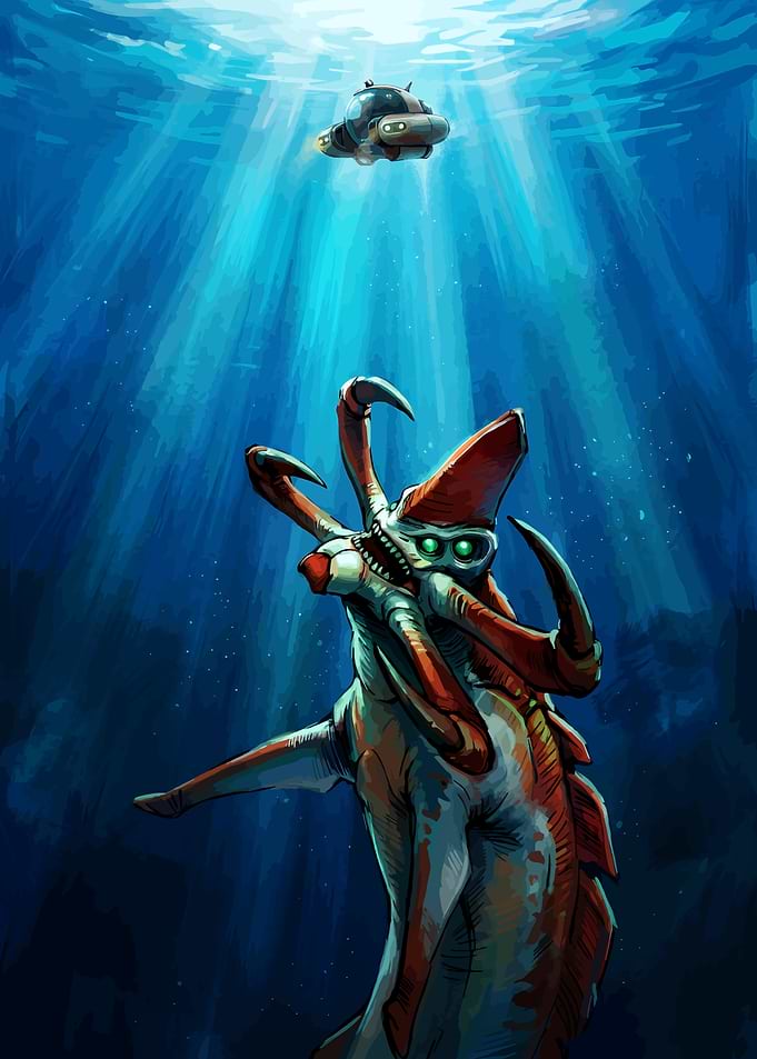 Reaper Leviathan Attacking Submarine