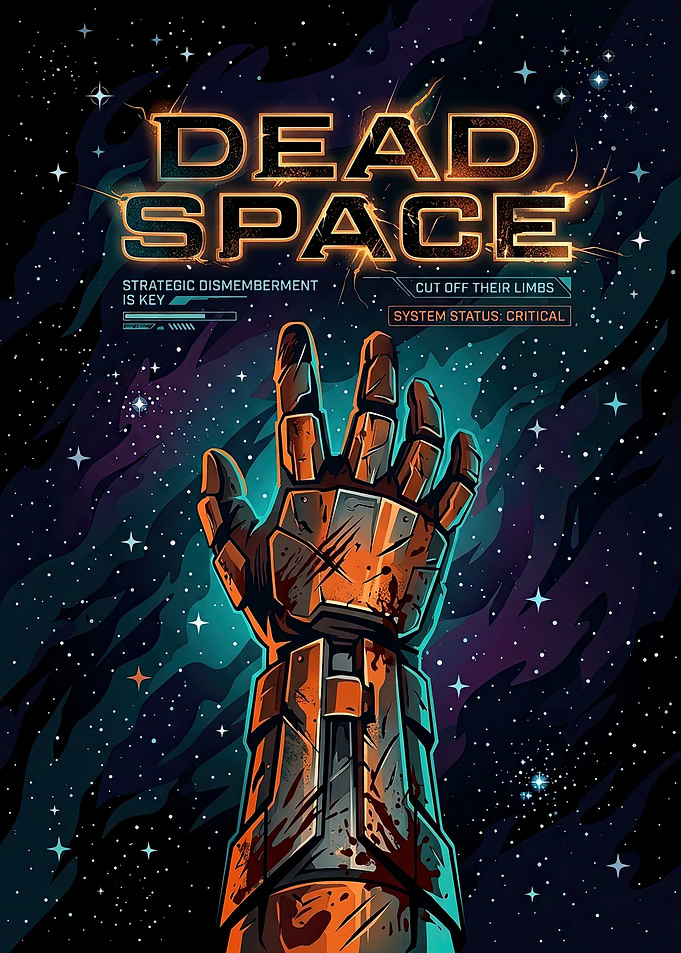 Dead Space Isaac Clarke Hand Poster