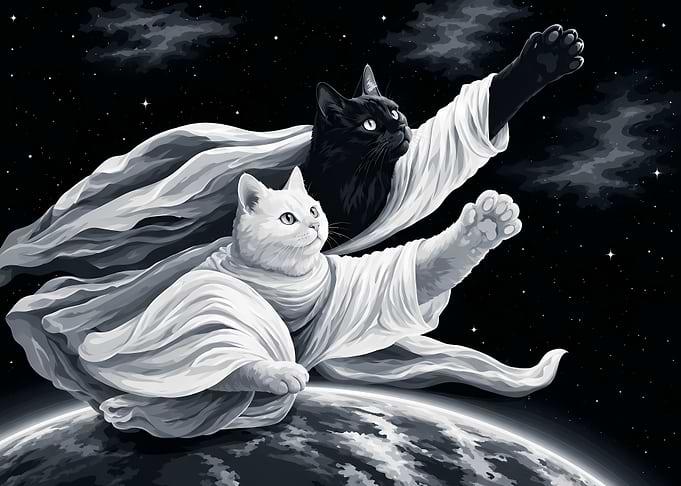 Celestial Cats in Space