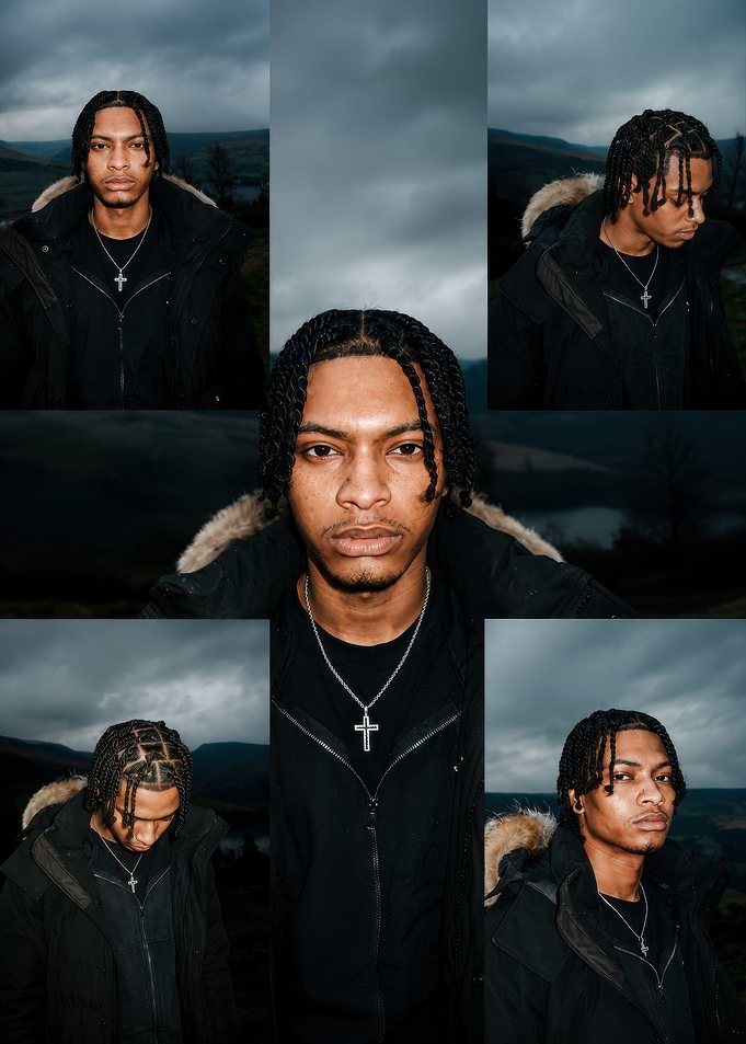 Portrait Collage of Young Man