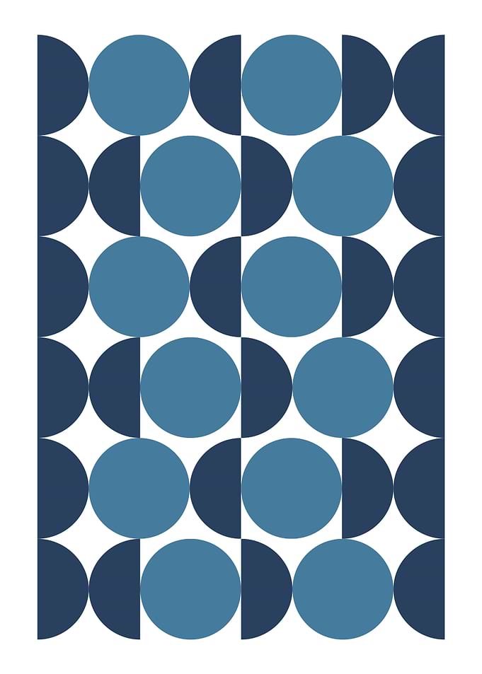 Blue Geometric Circle Pattern