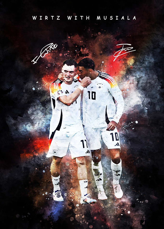 Wirtz and Musiala Germany Football Poster