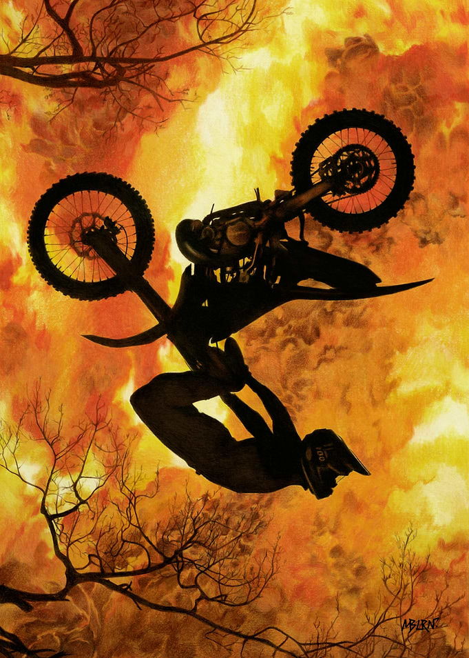 FMX motocross rider Cordova trick in Real Fire