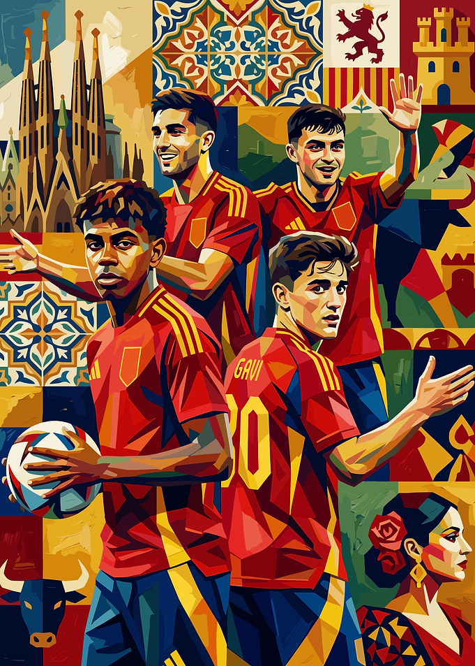 Spanish National Football Team Poster Art