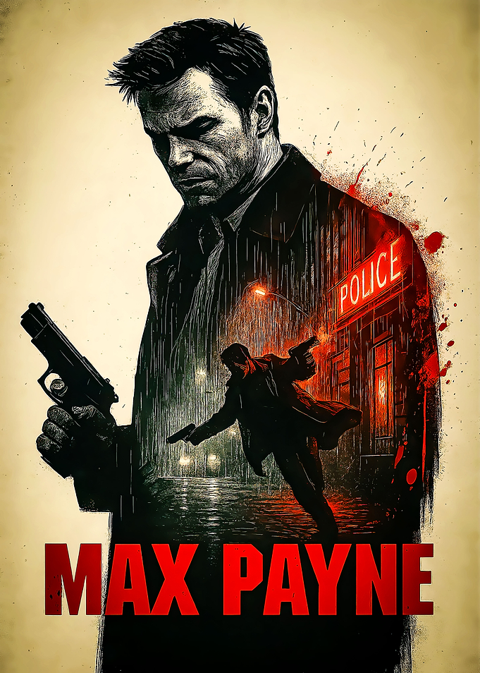 Max Payne Noir Action Poster