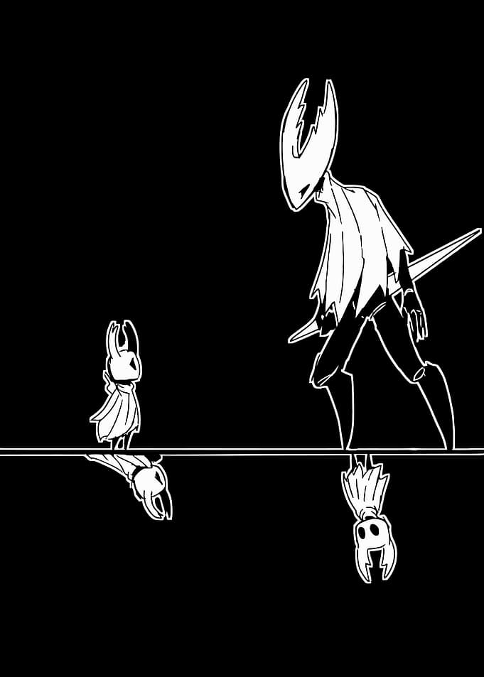 Hollow Knight and Pure Vessel Reflection