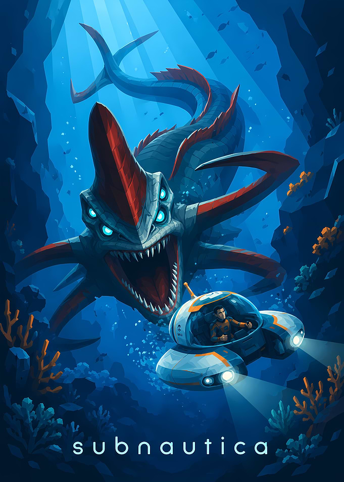 Subnautica Reaper Leviathan Encounter