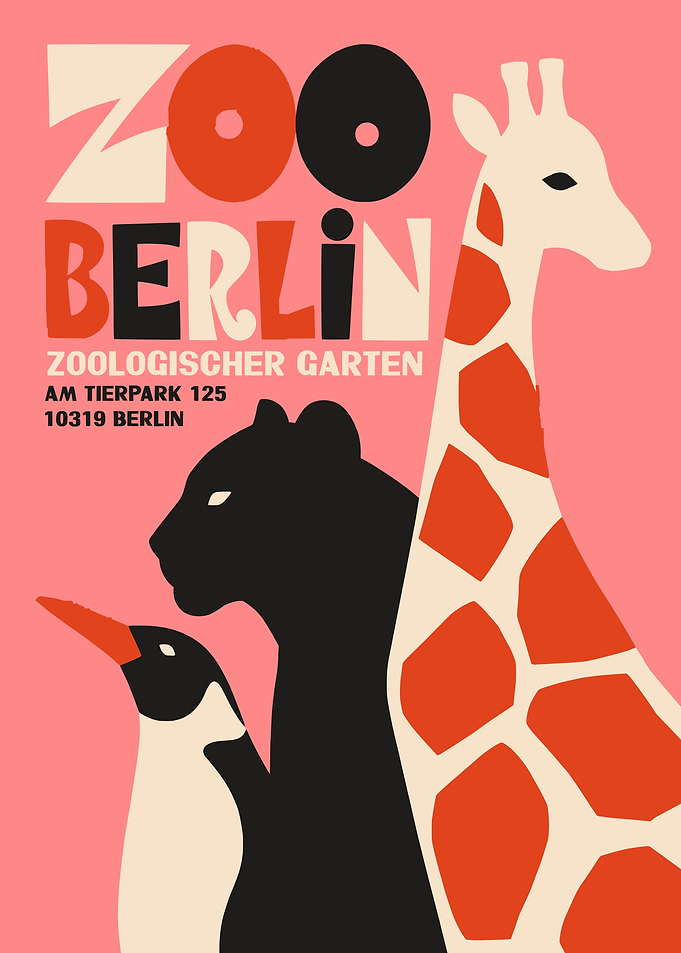 Zoo Berlin Minimalist Animal Poster