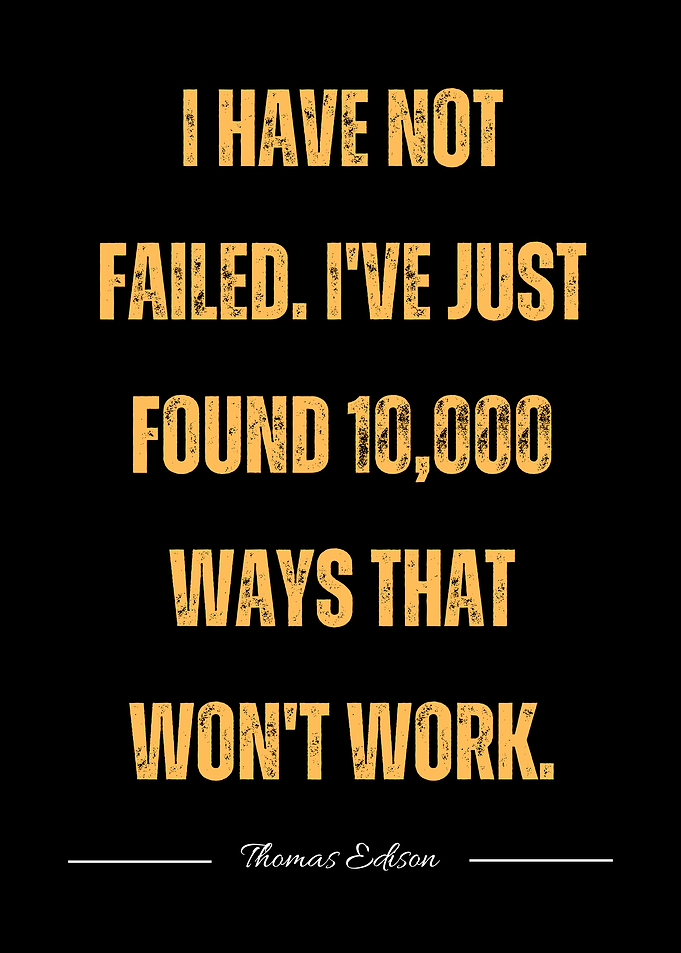 Thomas Edison Inspirational Quote Poster