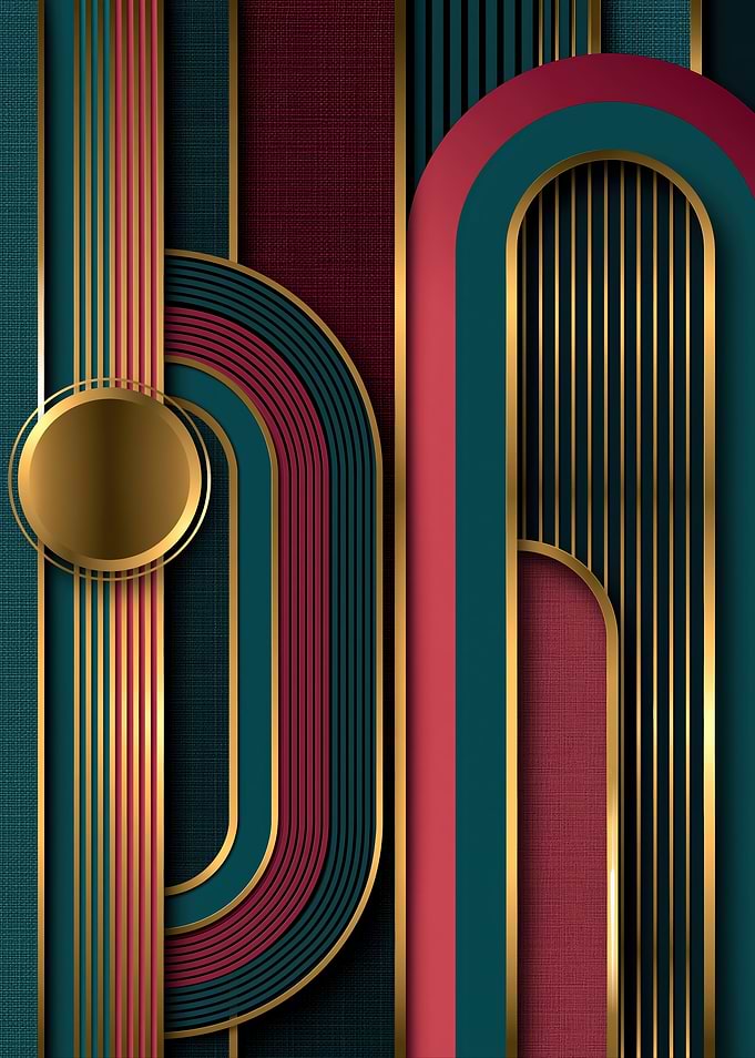 Abstract Geometric Art Deco Pattern