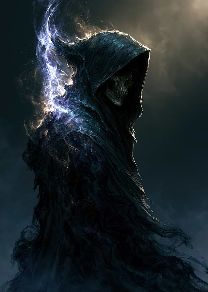 Ethereal Grim Reaper in Dark Smoke