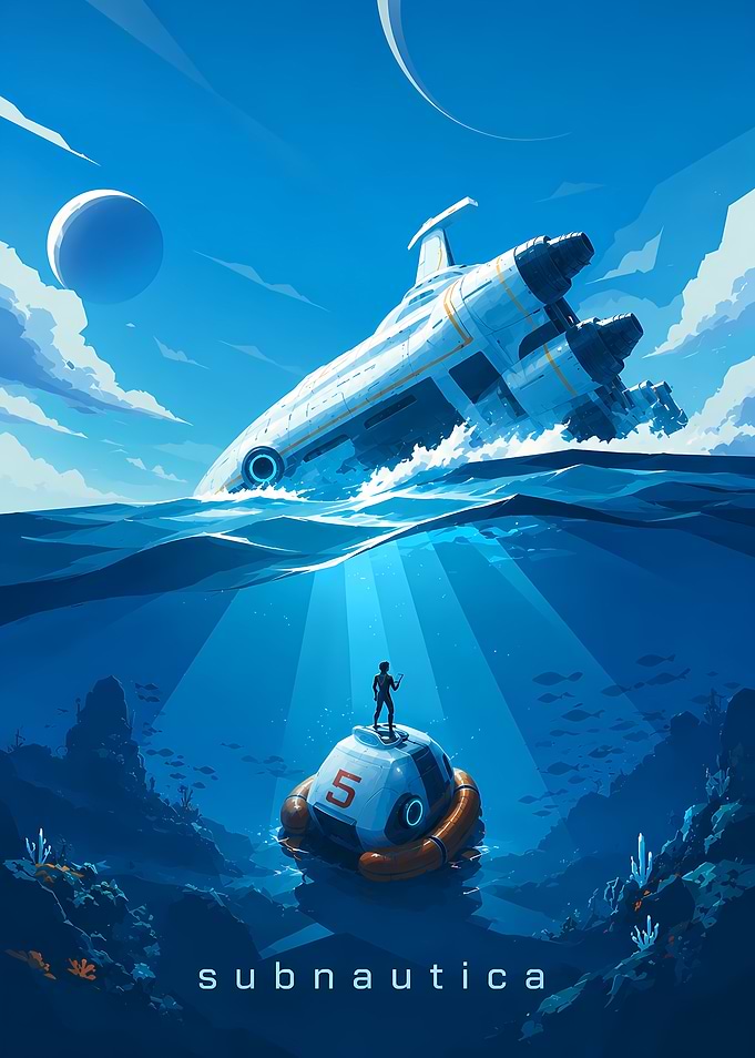 Subnautica Underwater Exploration Poster