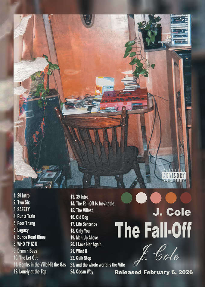 J. Cole The Fall-Off Album Poster