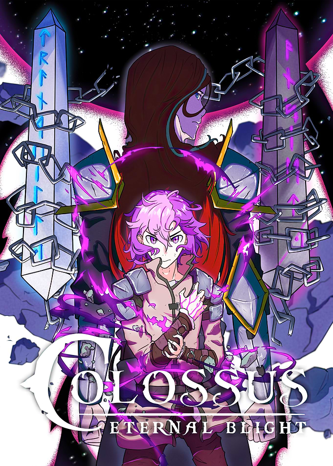 Colossus Eternal Blight Fantasy Poster