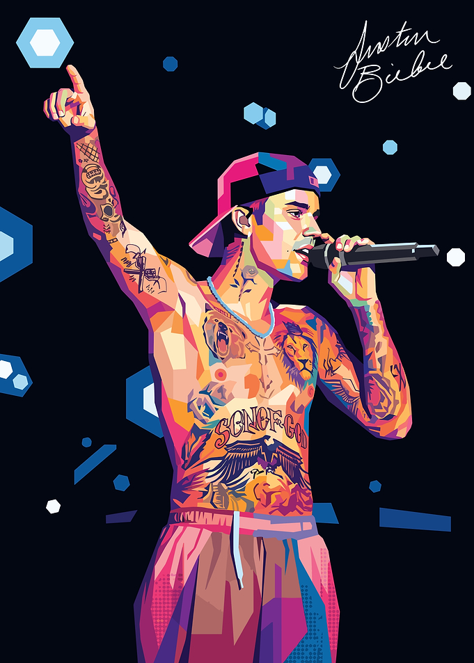 Justin Bieber Pop Art Portrait