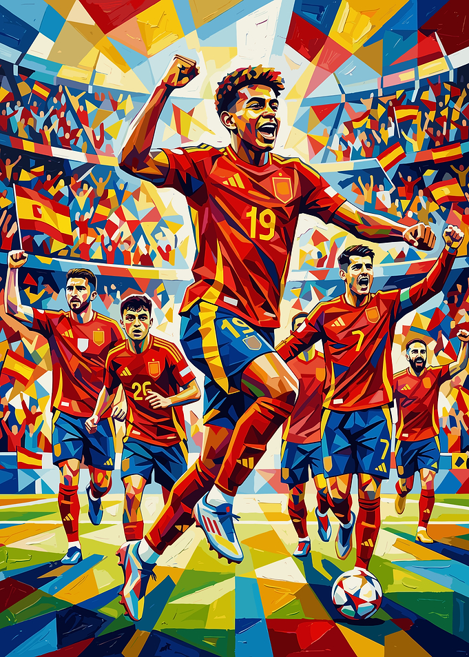 Spanish National Football Team Celebration Art