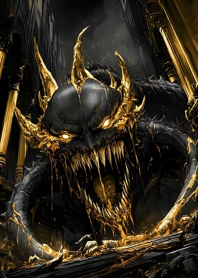 Golden Black Monstrous Creature