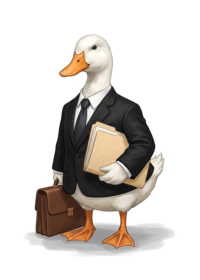 Professional Business Duck in Suit