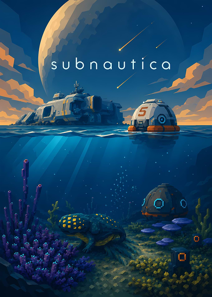 Subnautica Underwater Exploration Poster