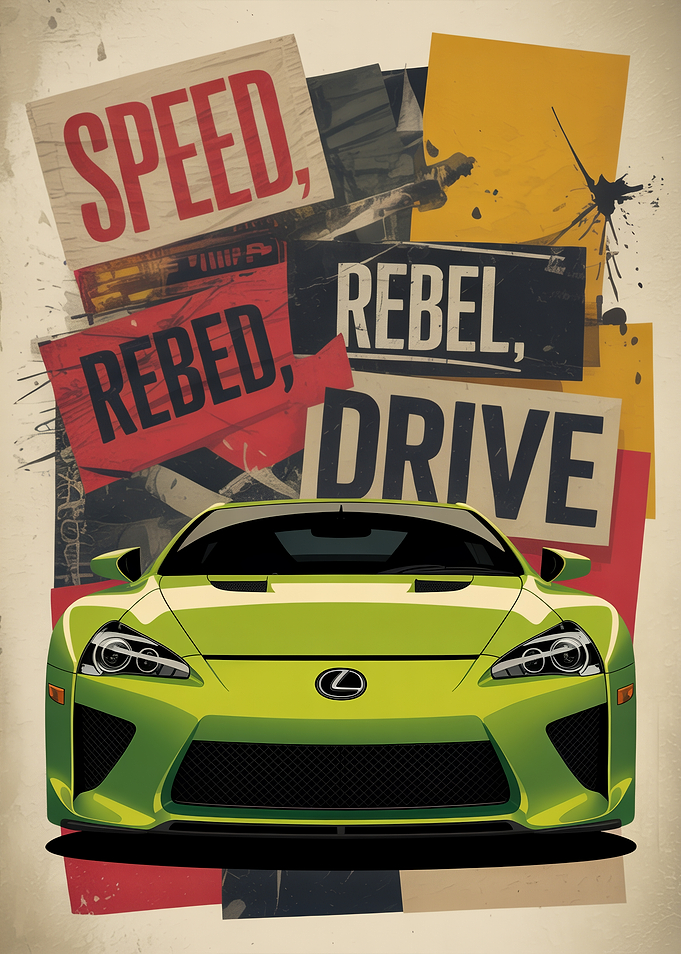Lexus LFA Automotive Poster Art