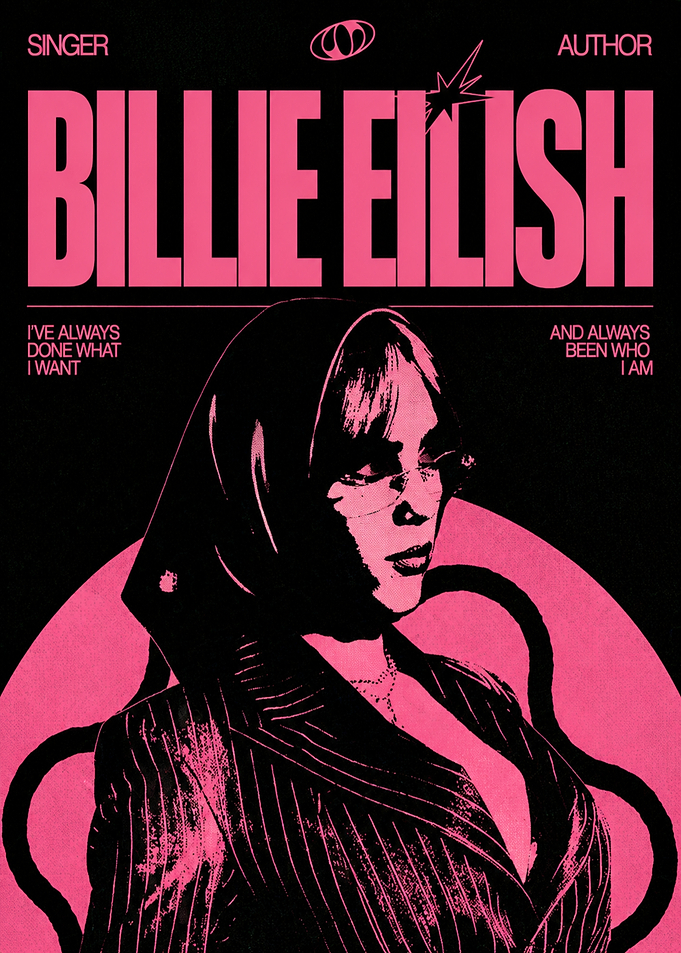 Billie Eilish Pink Poster