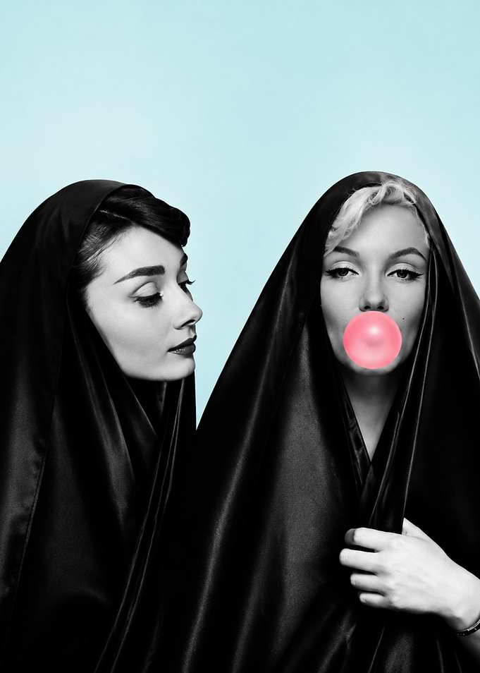 Audrey Hepburn and Marilyn Monroe Pop Art