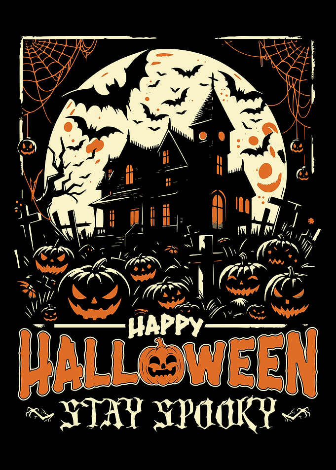 Happy Halloween Haunted House Poster