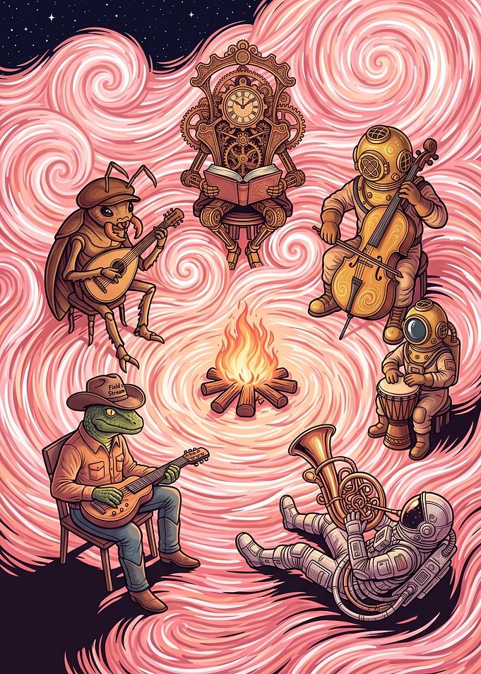 Surreal Musical Campfire Gathering