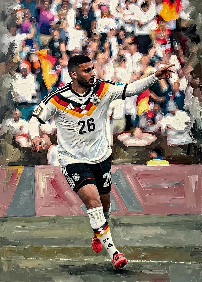 Deniz Undav Germany Soccer Player Painting