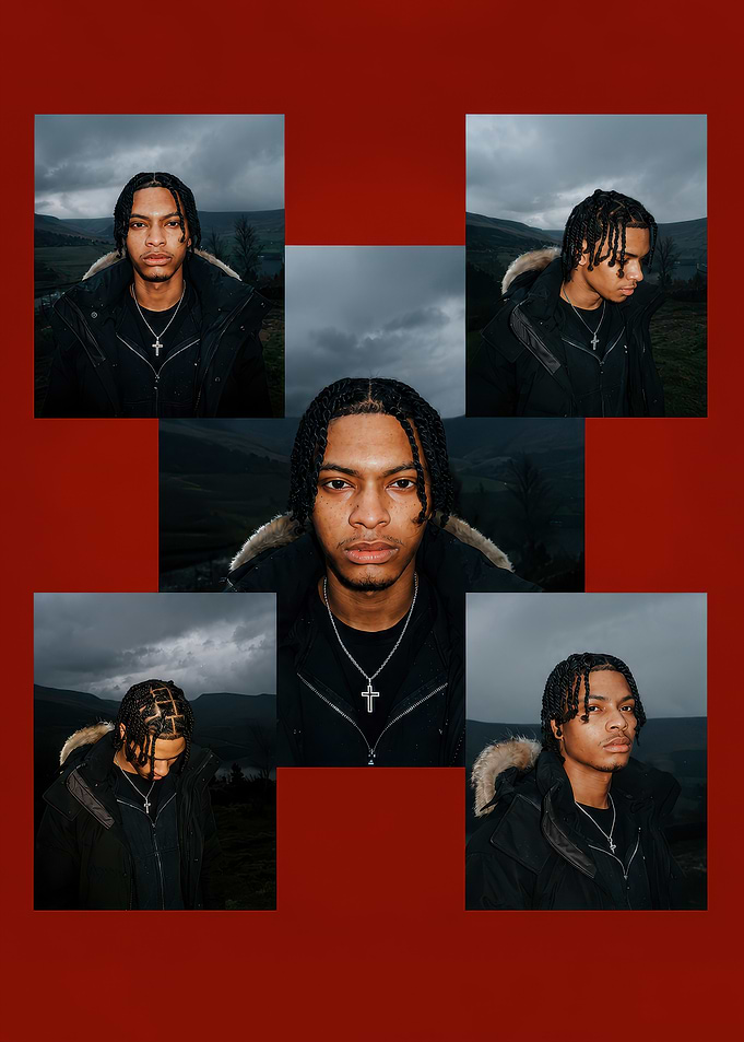 Portrait Collage of Young Man