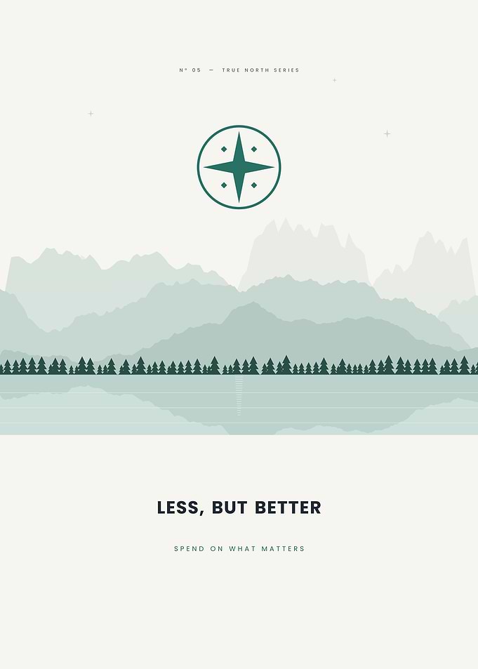 Less, But Better - Minimalist Intentional Living Wall Art