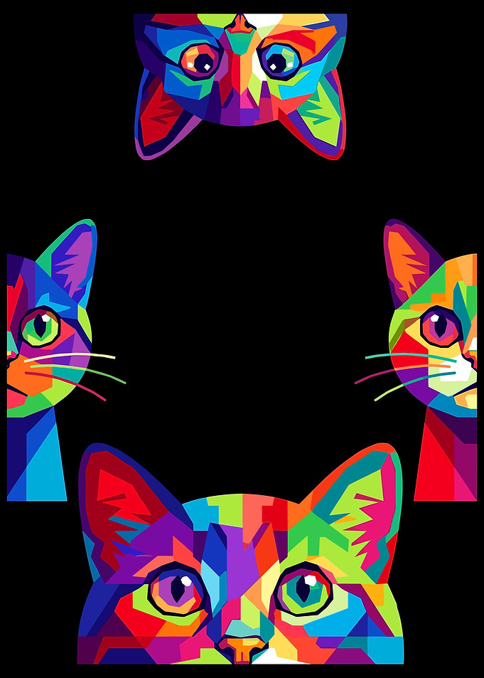 Pop Art Cat Faces