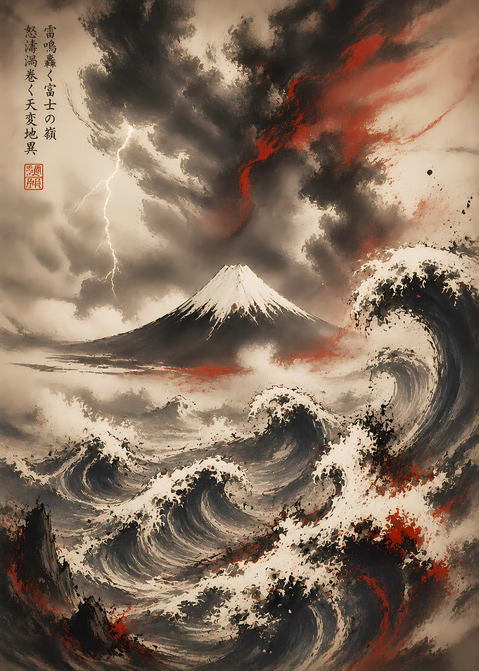 Storm Over Mount Fuji