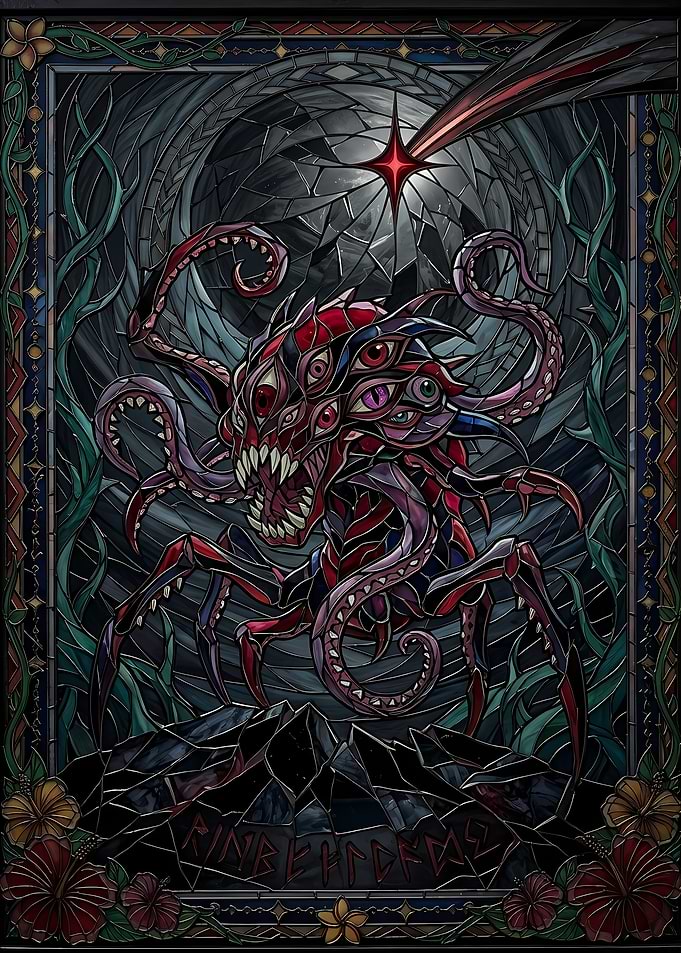 Eldritch Horror Stained Glass Art
