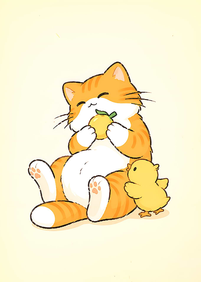 Cat and Chick