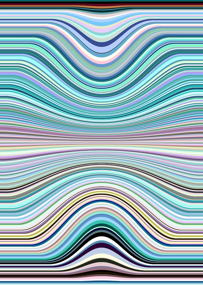 Abstract Wavy Pastel Line Pattern