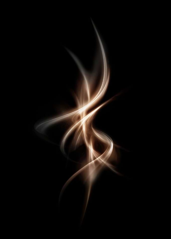 Abstract Golden Flame Like Swirl