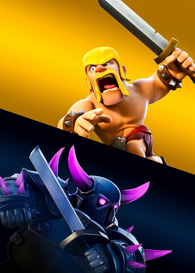 Clash of Clans Barbarian and P.E.K.K.A