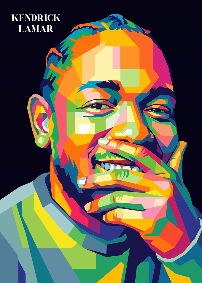 Kendrick Lamar WPAP Pop Art Portrait