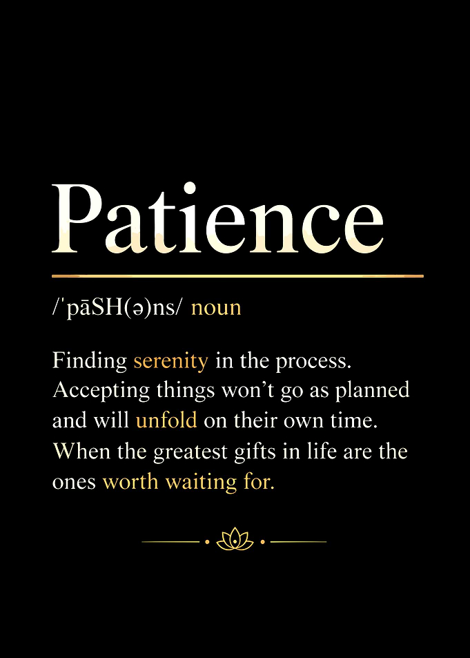 Patience Definition Inspirational