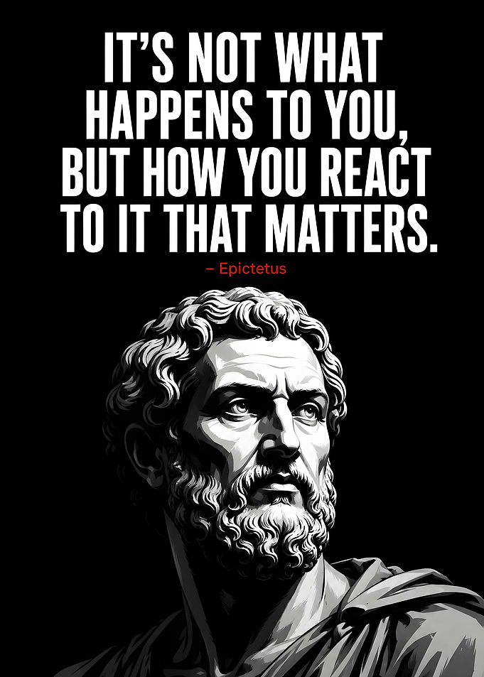 Epictetus Stoic Philosophy Quote Poster
