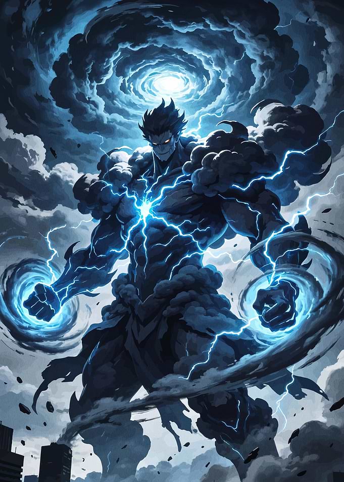 Storm Giant Anime Lightning Warrior