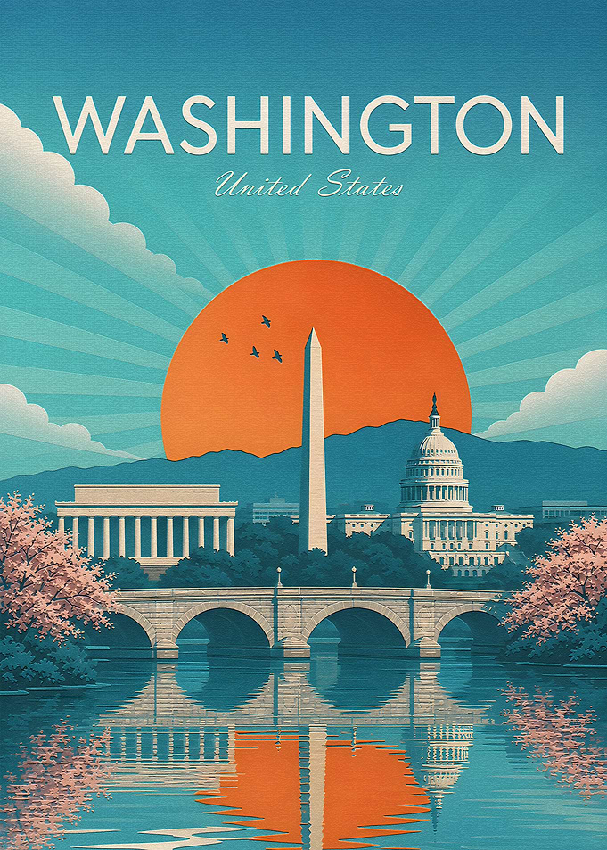 Washington DC Travel Poster